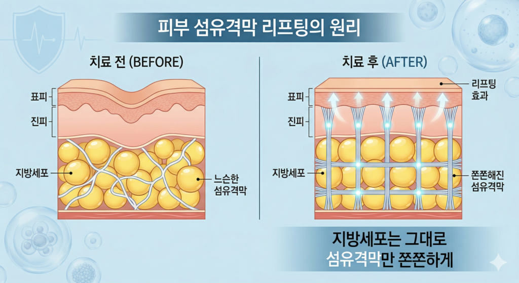 拇指指甲蚕丝提拉原理通过收缩纤维隔膜,减少脸颊浮肿,同时不破坏脂肪细胞