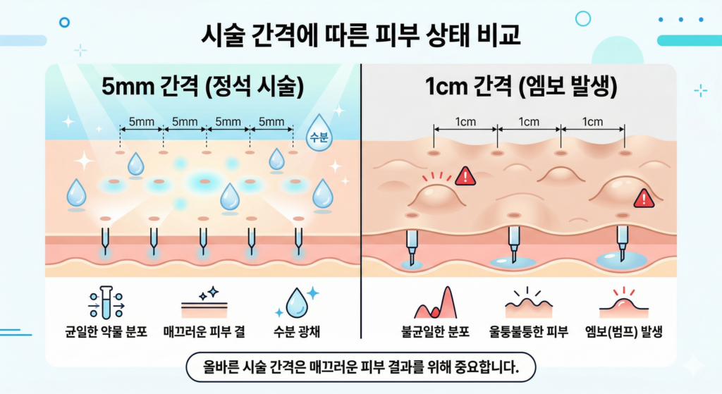 江南美肤仪 5 毫米和 10 毫米治疗间隔的压花副作用比较