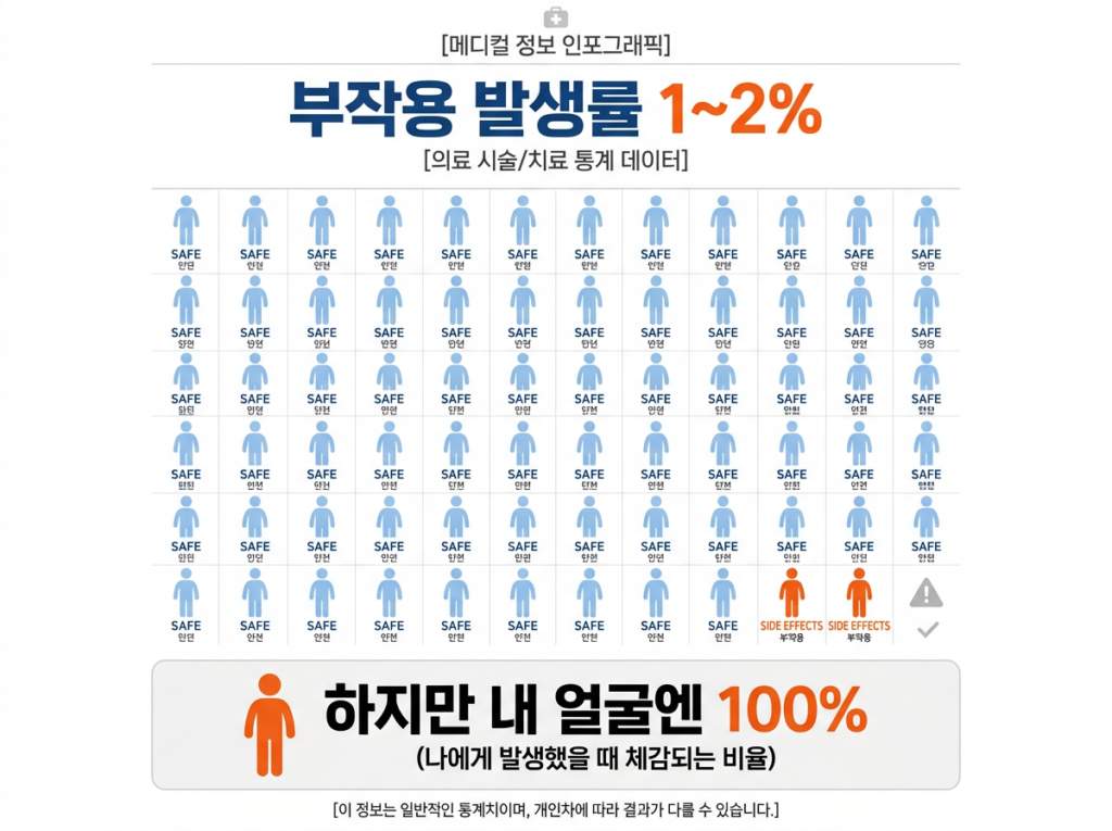 Ulthera 副作用 21 分之 1 TP3T 统计信息图 - 如果发生在你的脸上，那就是 1001 TP3T