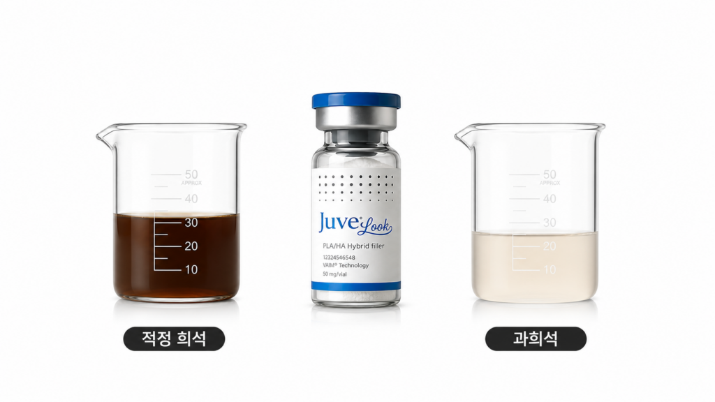 쥬베룩 가격 비교 시 확인해야 하는 희석 농도 인포그래픽

