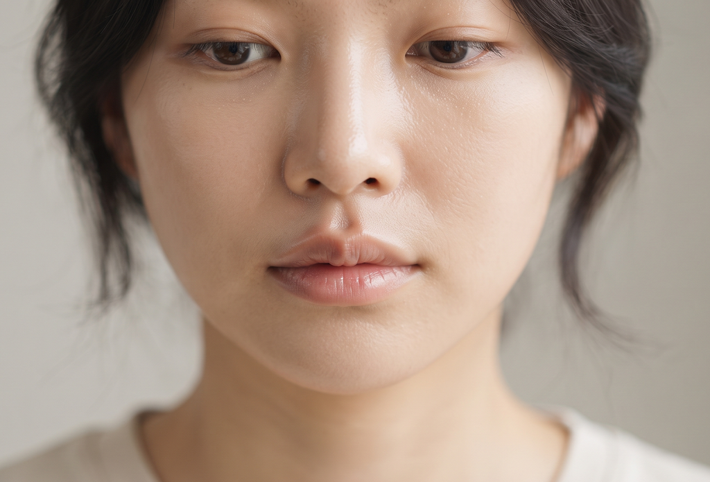 자연스러운 입술필러가 퍼지는 원인과 해부학적 위치를 설명하기 위한 개념 시각화 이미지
