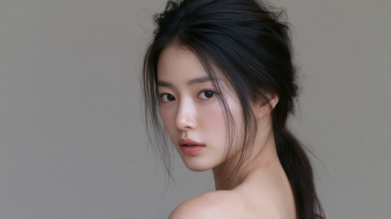 자연스러운 미소의 여성