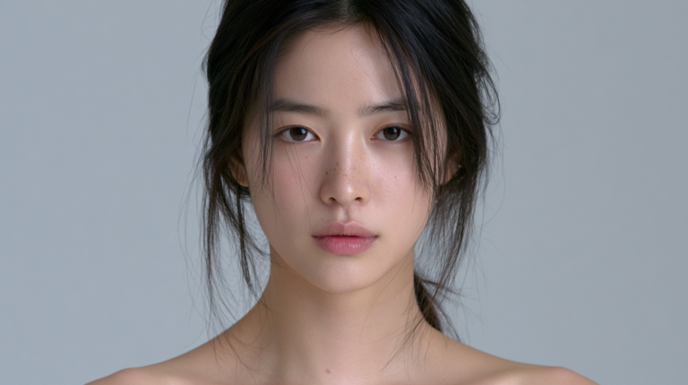 레디어스 부작용 없이 매끄러운 피부결을 보이는 여성 모델